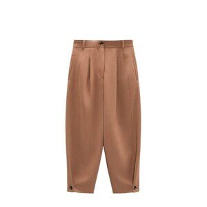 ZARA TAPERED TROUSERS WITH DUCTS POWDERY SIZE XS | 2221/948